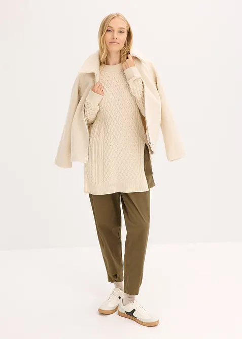 Longpullover aus fließendem Viskose-Mix, bonprix