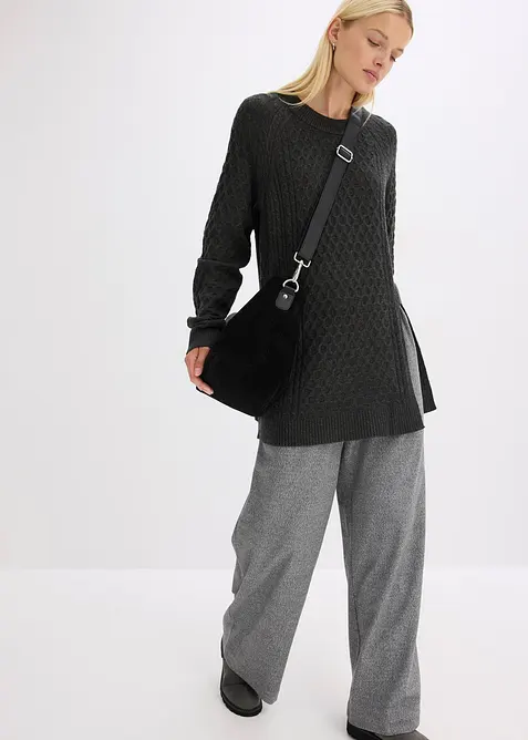 Longpullover aus fließendem Viskose-Mix, bonprix