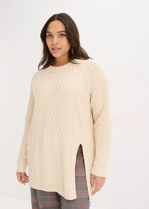 Longpullover aus flie&szlig;endem Viskose-Mix, bonprix
