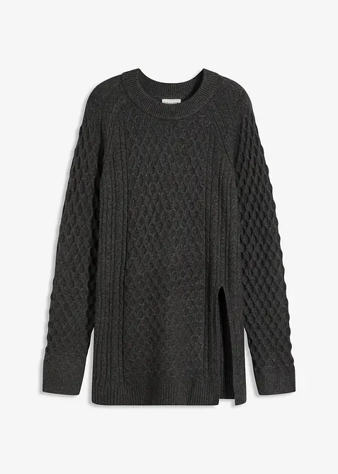 Longpullover aus fließendem Viskose-Mix, bonprix