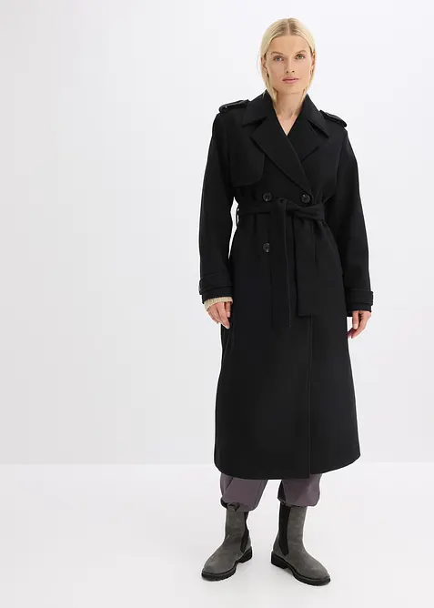 Trenchcoat in Wolloptik, bonprix