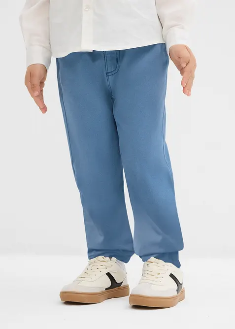Pantalon droit taille élastiquée 100% coton, Regular, bonprix
