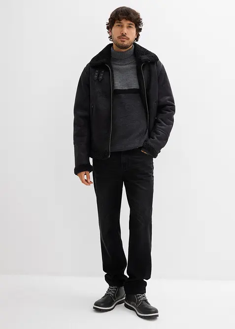 Rollkragenpullover im Colourblocking-Design, bonprix