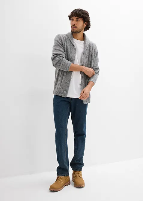 Gilet en maille à motif côtelé, bonprix