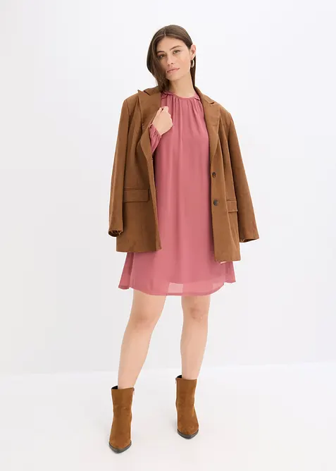 Robe courte en mousseline à volants, bonprix