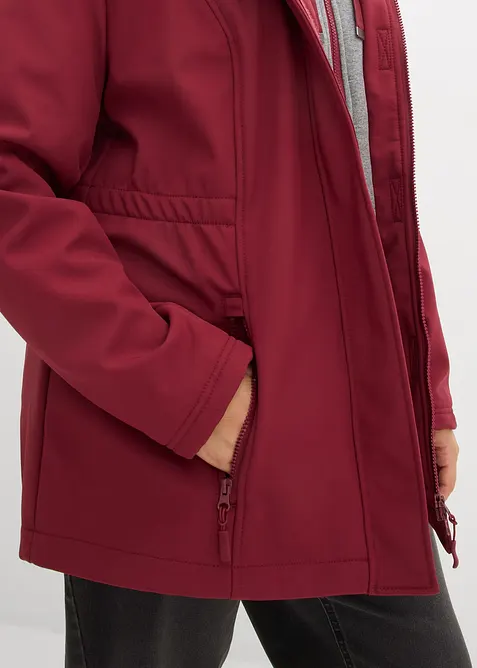 wasserabweisende Softshell-Longjacke, 2 in 1-Optik, bonprix