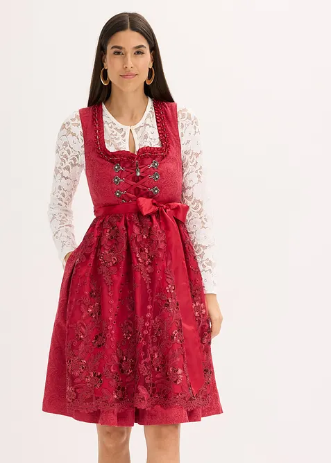 Dirndl mit Pailletten Schürze (2-tlg.Set), bonprix