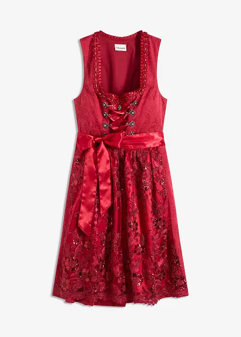 Dirndl mit Pailletten Schürze (2-tlg.Set), bonprix