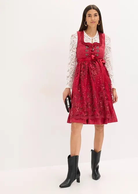 Dirndl mit Pailletten Schürze (2-tlg.Set), bonprix
