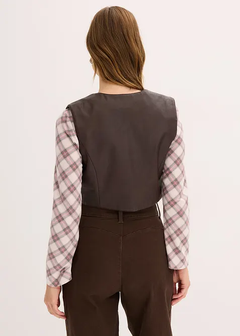 Lederimitat-Weste im Used-Look, bonprix