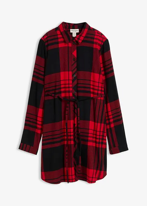 Lange Umstandsbluse aus weichem Baumwoll-Flanell, bonprix