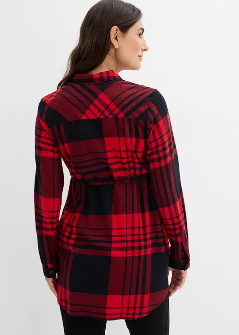 Lange Umstandsbluse aus weichem Baumwoll-Flanell, bonprix