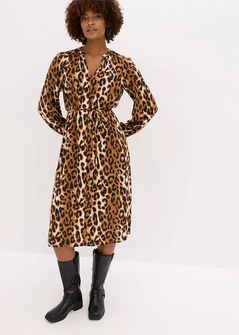 Robe midi en satin fluide, bonprix