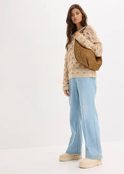 Softer Oversized Pullover mit Wolle und Alpaka, bonprix