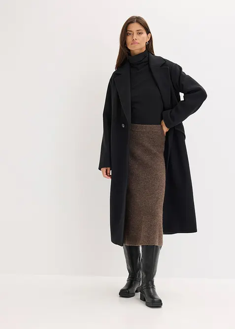 Jupe midi en maille, bonprix