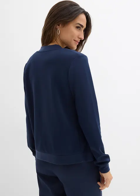 Sweatjacke aus Scuba mit Reißverschluss, bonprix