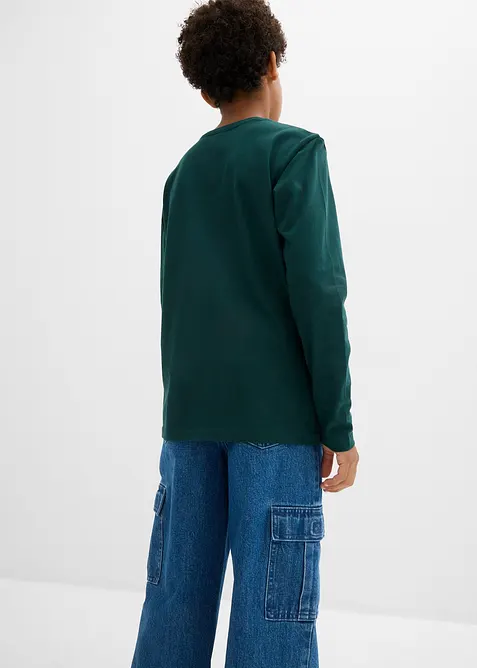 Langarmshirt mit Bio Baumwolle (3er-Pack), bonprix