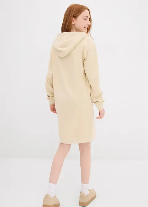 Robe en molleton à capuche 100% coton, bonprix