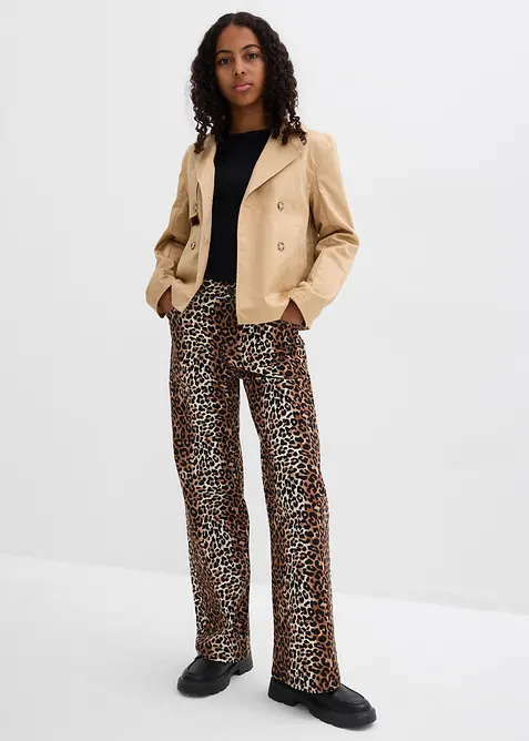 Wide-Leg-Jeans Mid Waist, bonprix