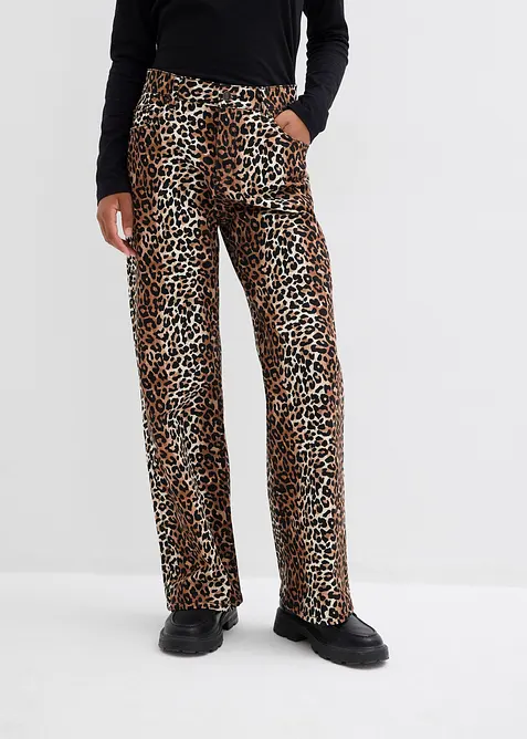 Wide-Leg-Jeans Mid Waist, bonprix