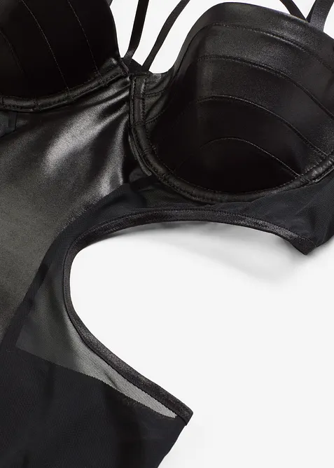 Stringbody ouvert mit Wetlook, bonprix