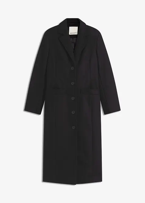 Langer Mantel in Wolloptik, bonprix