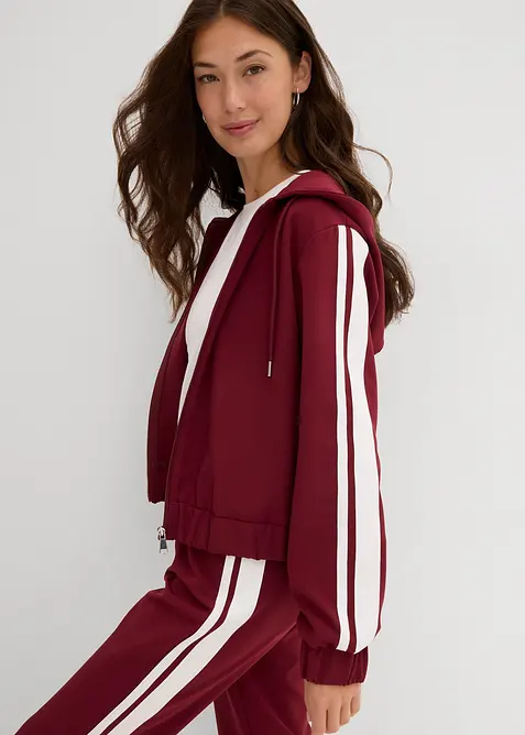 Trainingsjacke mit sportivem Streifen, bonprix