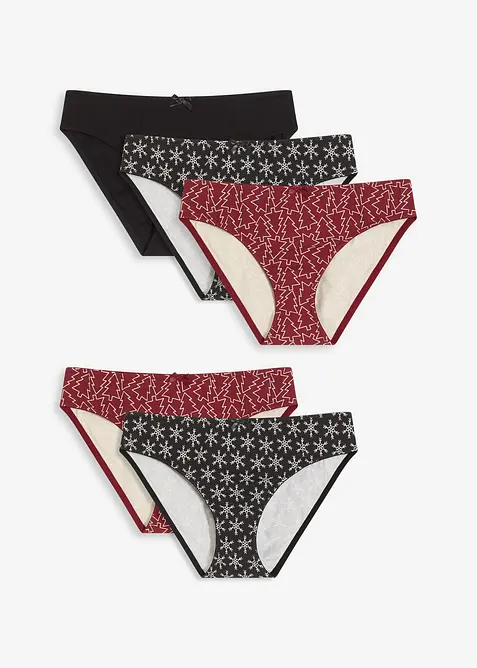 Lot de 5 slips femme coton, bonprix