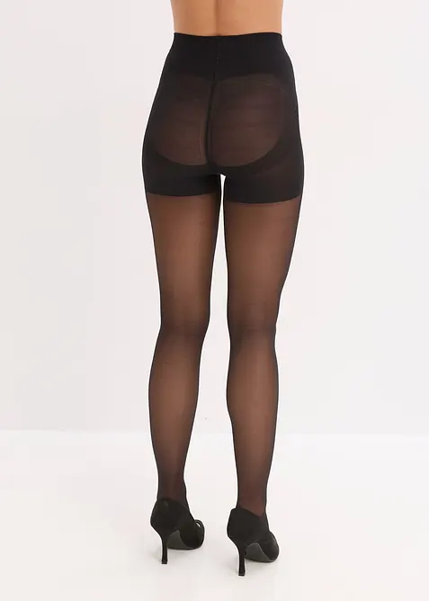 Blickdichte Strumpfhose mit Push Up Effekt + Belly Control +  Komfortbündchen + Kompression, 50 DEN, bonprix
