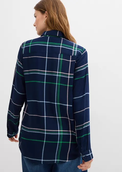 Longbluse aus fließender Viskose, bonprix