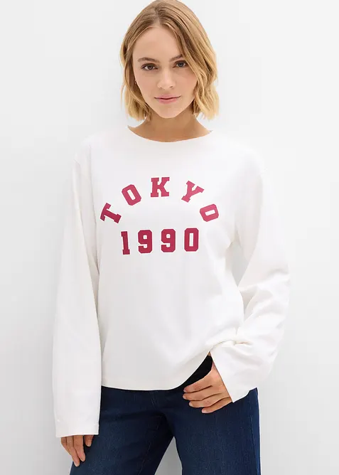 T-shirt manches longues 100% coton, bonprix