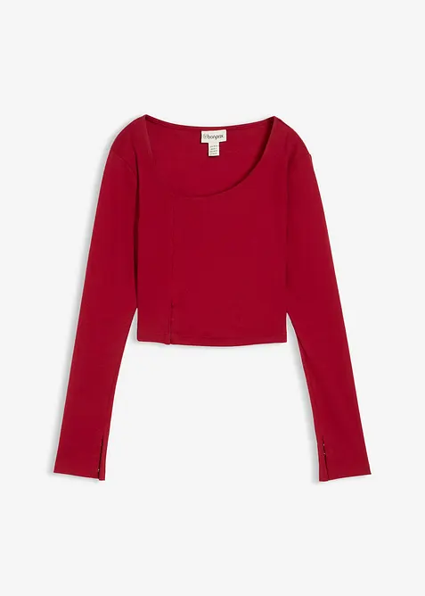 Kurzes Rippshirt, bonprix