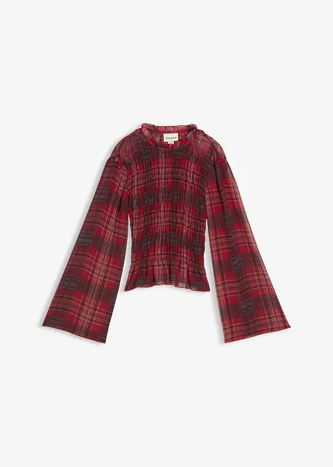 Blusenshirt mit Smokeinsatz, bonprix