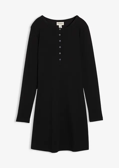 Robe côtelée en coton extensible, bonprix