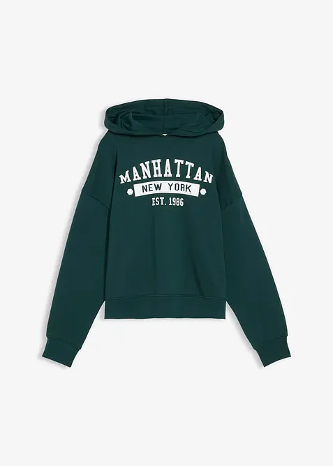 Sweat oversize &agrave; capuche 100% coton, bonprix