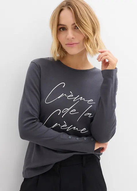 T-shirt manches longues 100% coton, bonprix