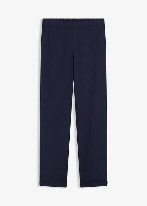 Pantalon à revers et taille élastiquée, bonprix