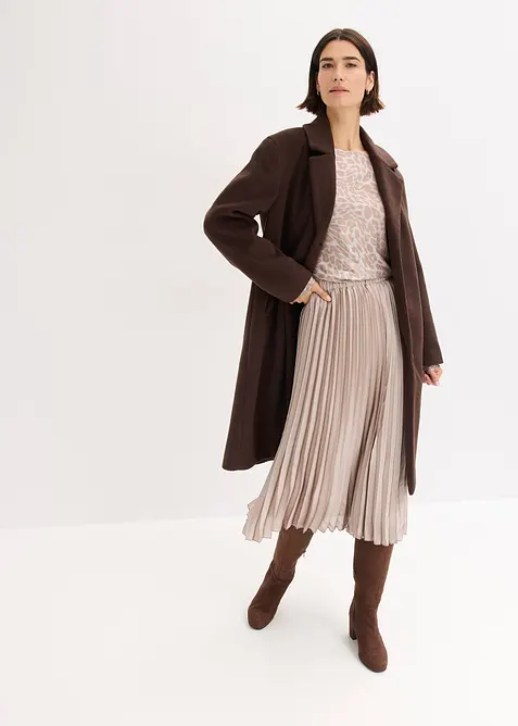 T-shirt à imprimé léopard brillant, bonprix