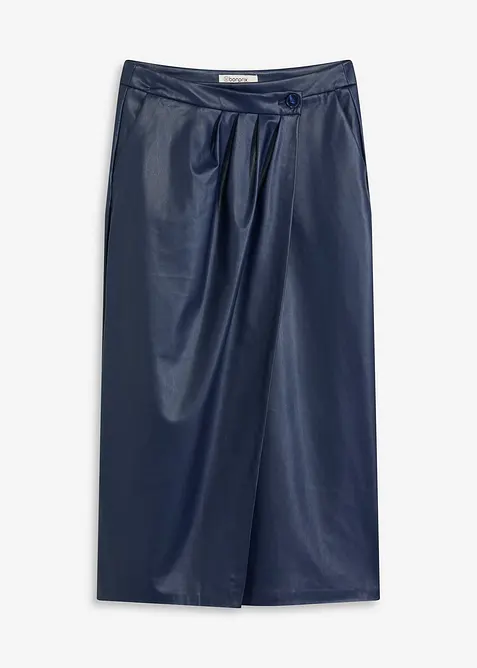 Lederimitat Midi-Wickelrock, bonprix