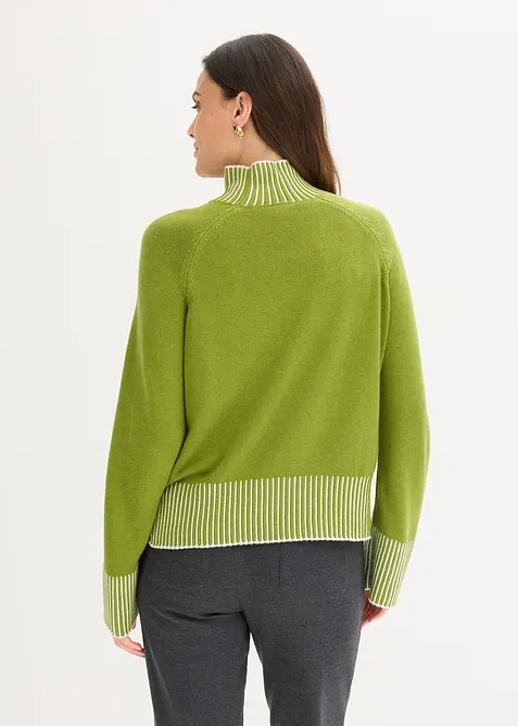 Stehkragenpullover mit Kaschmiranteil, bonprix
