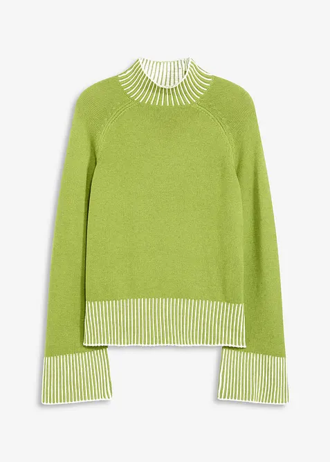 Stehkragenpullover mit Kaschmiranteil, bonprix