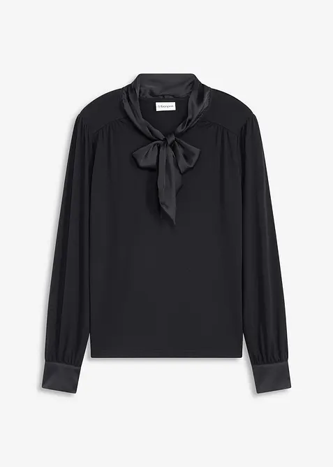 Shirt mit Viskose und Satinschluppe, bonprix