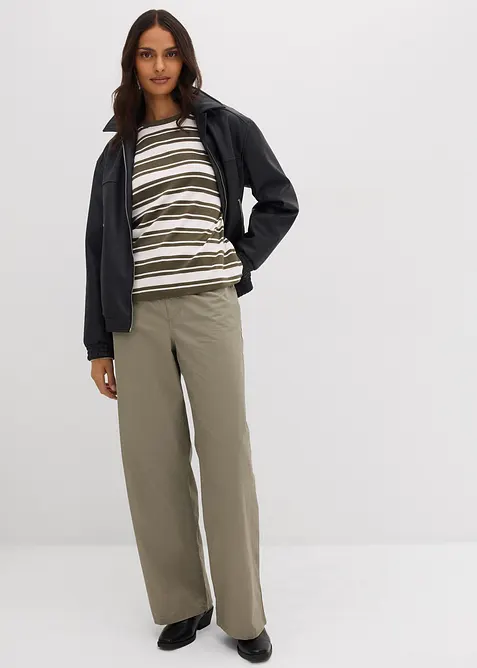 Oversize Langarmshirt aus reiner Baumwolle, bonprix