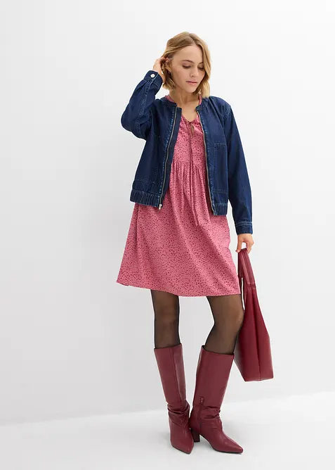 Tunika-Kleid aus fließender Vikose, bonprix