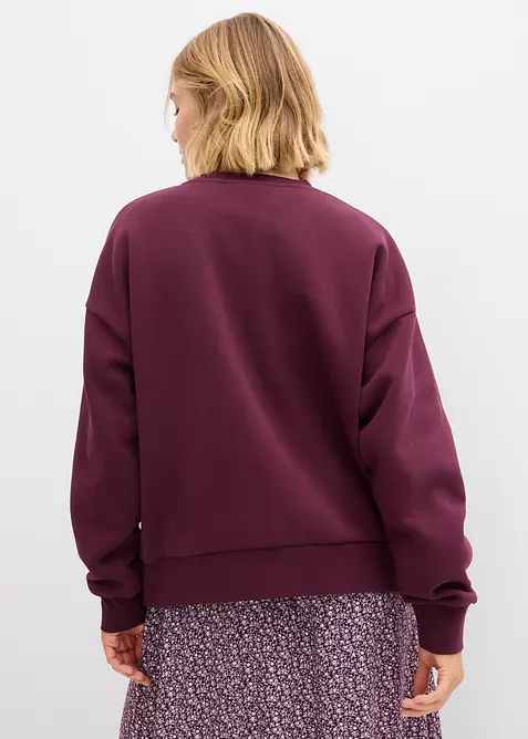 Sweat oversize en coton m&eacute;lang&eacute;, bonprix