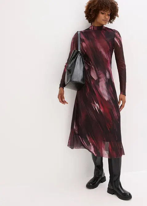 Midikleid aus softem Mesh, bonprix