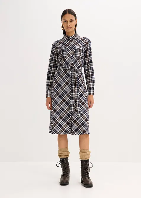 Robe-chemise en flanelle douce, bonprix