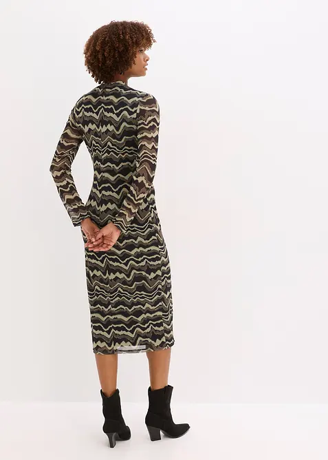 Robe midi en mesh doux, bonprix