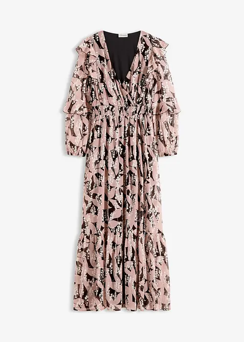 Robe en mousseline à volants, bonprix