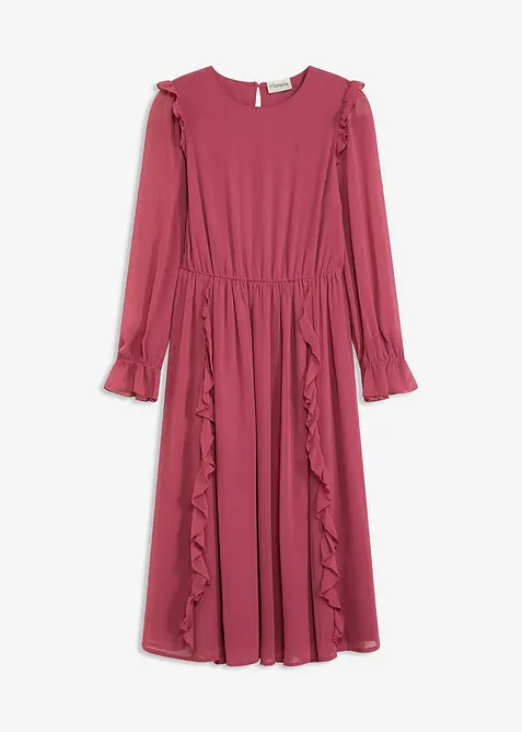 Chiffonkleid mit Volants, bonprix